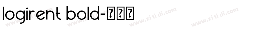 logirent bold字体转换